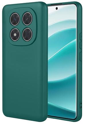 Чехол fiji style для poco m8 5g силикон бампер с защитой блока камер темно-зеленый