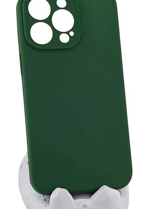 Чохол silicone case box для apple iphone 13 pro бампер з мікрофіброю зелений (без лого)