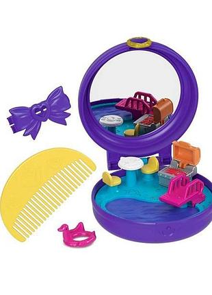 Ігровий набір polly pocket тематичні зачіски фіолетовий (gvm22-gvm23)