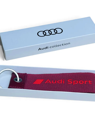 Оригинальный брелок audi sport cloth key ring red (id: 3182000300)
