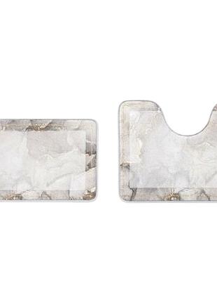 Набор ковриков для ванной и туалета диатомит 50x80 40x50 см grey marble mc-13052