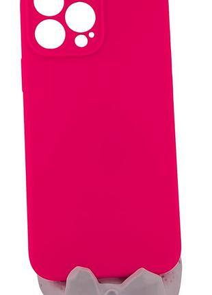 Чохол silicone case box для apple iphone 13 pro max бампер soft touch з мікрофіброю рожевий (без лого)