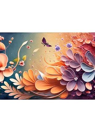 Коврик для ванной диатомитовый влагопоглощающий 58х38 см с 3d цветочным принтом mc-12974