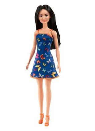Кукла barbie супер стиль брюнетка у синій сукні 29 см (t7439-hbv06)