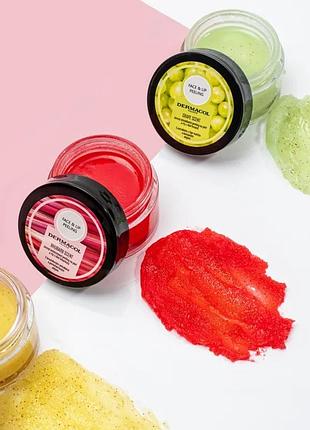 Супер скраб пілінг-антистрес для обличчя та губ dermacol face & lip peeling grape scent 50g