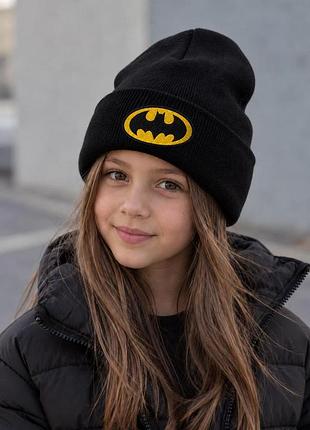 Дитяча демісезонна шапка для дівчинки without shovel batman black