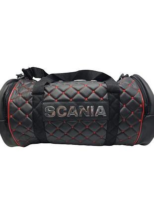 Сумка с логотипом "scania" черная из экокожи 500х230