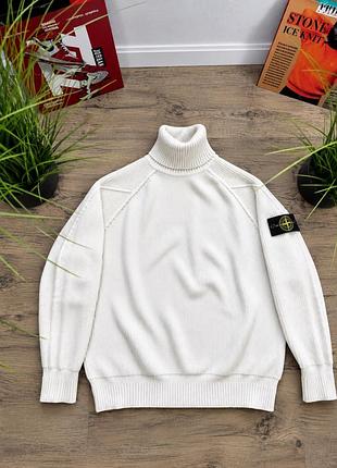 Stone island гольф в’язка білий
