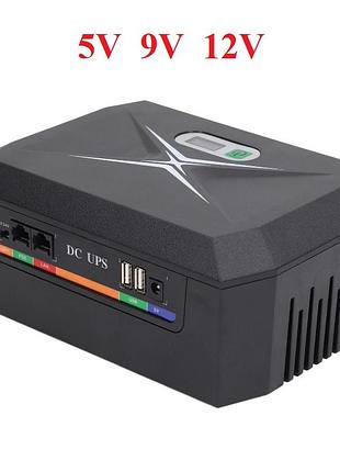 Бесперебойник для роутера 5в/9в/12в. ибп. mini ups, powerbank на 20800mah li-ion