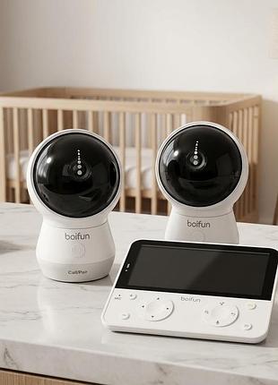 Відеоняня boifun baby 4tm із великим монітором 5.5" та 2 камерами. вітринний варіант