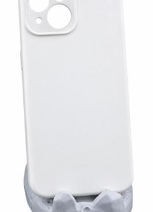 Чехол silicone case box для apple iphone 14 бампер с микрофиброй белый (без лого)