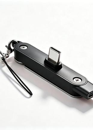 Адаптер usb type-c to type-c с подставкой для телефона, t-образный, 240w