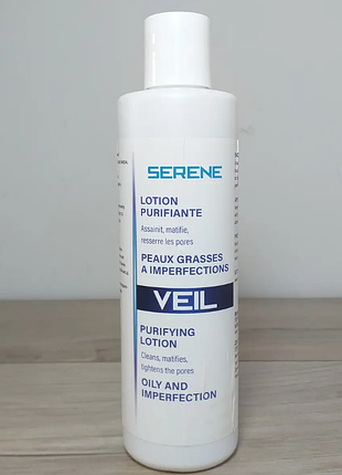 Супер очищаючий лосьйон для жирної та проблемної шкіри serene lotion purifiante veil 250ml