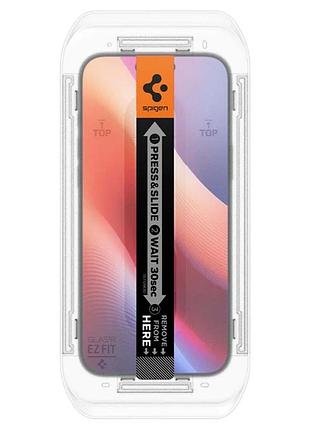 Захисне скло spigen glas.tr ez fit для apple iphone 17, з монтажною рамкою, 9h
