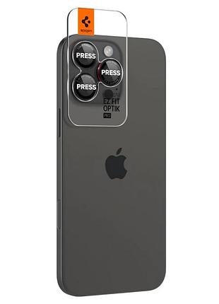 Захисне скло для камери spigen glas.tr ez fit optik pro для iphone 16 pro/16 pro max/17 pro/17 pro max, black