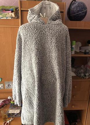 Меховушка, плюшева туника, кофта, худи, довга, xl. primark.