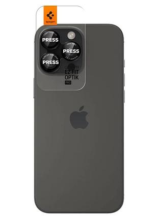 Захисне скло для камери spigen glas.tr ez fit optik pro для iphone 14 pro/14 pro max/15 pro/15 pro max, black