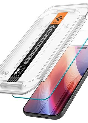 Захисне скло spigen glas.tr ez fit для apple iphone 17, з монтажною рамкою, 9h