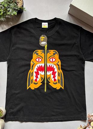 Bape tiger футболка черная
