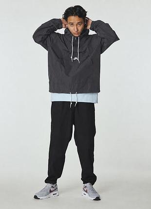Мужской анорак nike club marina anorak fn3893-010, черный, l, ветровка