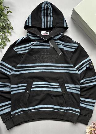 Stone island x supreme худи черное
