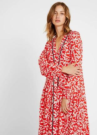 Платье topshop цветочный принт с прошвой.