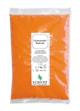 Соль для ванны с экстрактом хвои schupp 1 кг (badesalz fichtennadel) (10434)