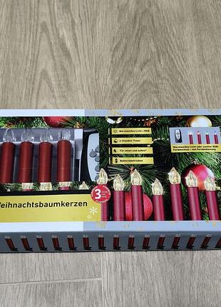 Бездротові світлодіодні ялинкові свічки livarno home (15 шт.) з пультом дк, rgb-підсвічуванням та батарейками в комплекті