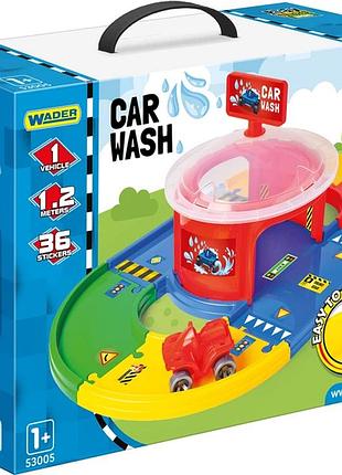 Автомобильный трек wader play tracks basic автомойка 1.2 м (53005) (5900694530058)