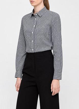 Weekend max mara коттоновая рубашка в клетку