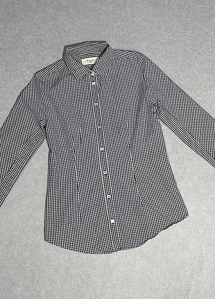 Weekend max mara коттоновая рубашка в клетку