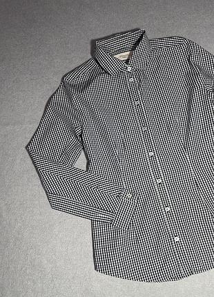 Weekend max mara коттоновая рубашка в клетку 7