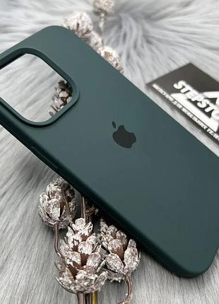 Чохол для iphone 15 pro silicone case квадратний із мікрофіброю закритим низом силіконовий