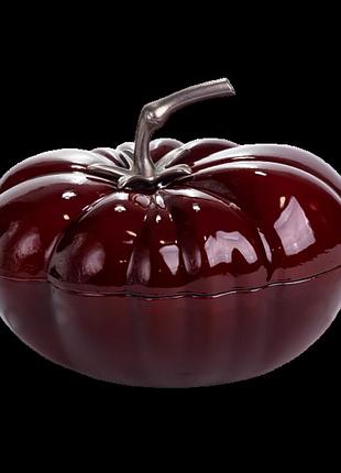 Кастрюля чугунная эмалированная 2,5 л для кухни бургунди iron tomato mc-13062