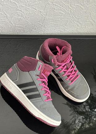 Черевики для дівчинки, високі кросівки adidas, хайтопи , розмір 12к, устілка 18-19 см