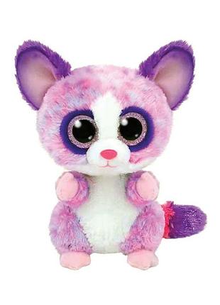 Ty beanie boos рожевий лемур "becca" 15 см