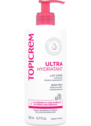 Ультра зволожуюча емульсія для тіла топікрем topicrem ultra-moisturizing body milk 500 ml