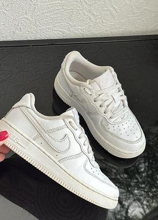 Кросівки унісекс nike air force білі 18-18,5 см шкіра, оригінал