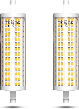 Лампа bonlux r7s 118 мм led 20 вт теплий білий 2700k (2 шт.) уцінка