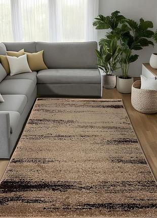 Килим 3.0 х 5.0 м бежево-коричневий espresso beige / d.brown 02576a