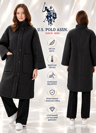 U.s. polo assn легке стьобане пальто
