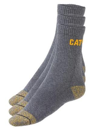 Носки 3 пары средней длины для мужчины caterpillar (cat) cordura® 434659_470014 43-46 серый