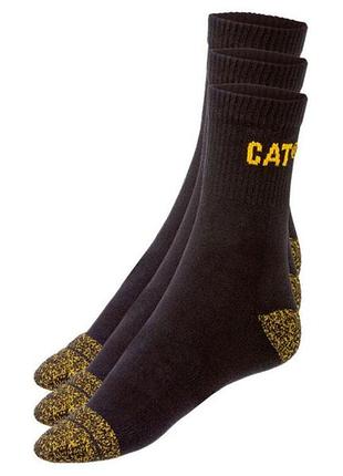 Носки 3 пары средней длины для мужчины caterpillar (cat) cordura® 434659_470014 43-46 черный