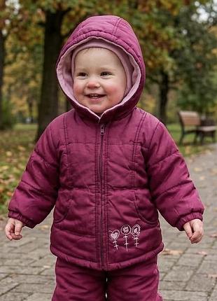 Тепла куртка c&a на дівчинку розмір 74