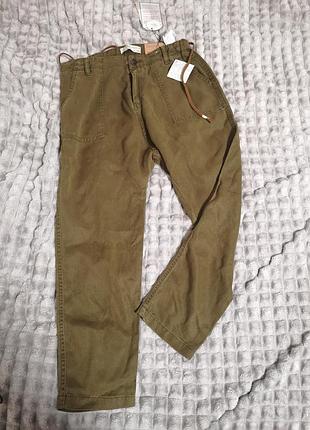 Новые брюки zara на 11-12 лет 152 см брюки хаки