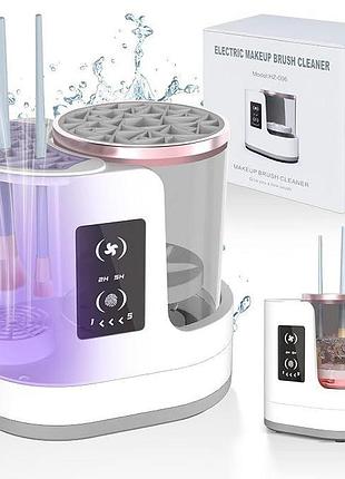 Очиститель кистей для макияжа автоматический с сушилкой electric makeup brush cleaner, портативное электрическое устройство для чистки