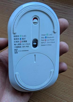 Комп'ютерна мишка xiaomi mi dual mode wireless mouse silent edition біла 5