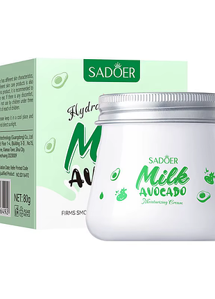 Крем для обличчя sadoer milk avocado зволожувальний 80 г