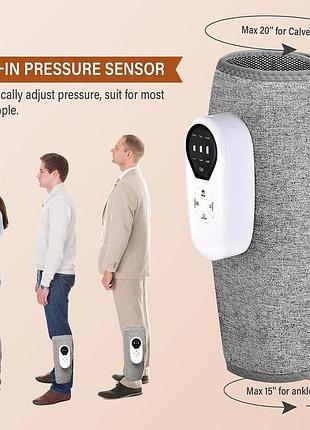 Leg massager s1 воздушный компрессионный массажер для ног onherm для икр и бедер, с функциями нагрева и вибрации, 3 режима,
