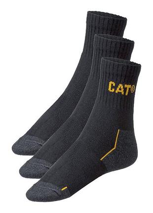 Носки 3 пары средней длины для мужчины caterpillar (cat) cordura® 450098_494200 47-50 черный